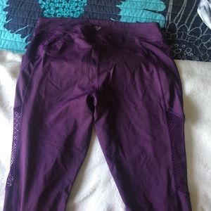 Purple mesh leggings